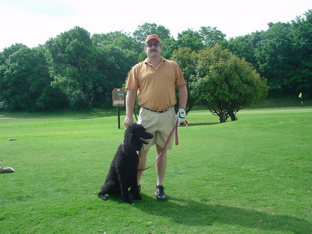 Bridgette posing on the 8th tee